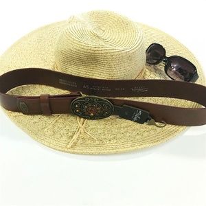 Silver Jeans Brown Italian Leather Belt Size S/P